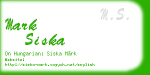 mark siska business card